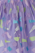 Glitter Detail Midi Dress